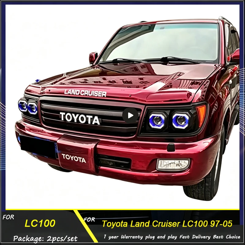 Upgrade LED Headlight Assembly for Land Cruiser LC100 1998-2007 DRL Sequential Turn Signal Plug And Play Car Auto Accessories