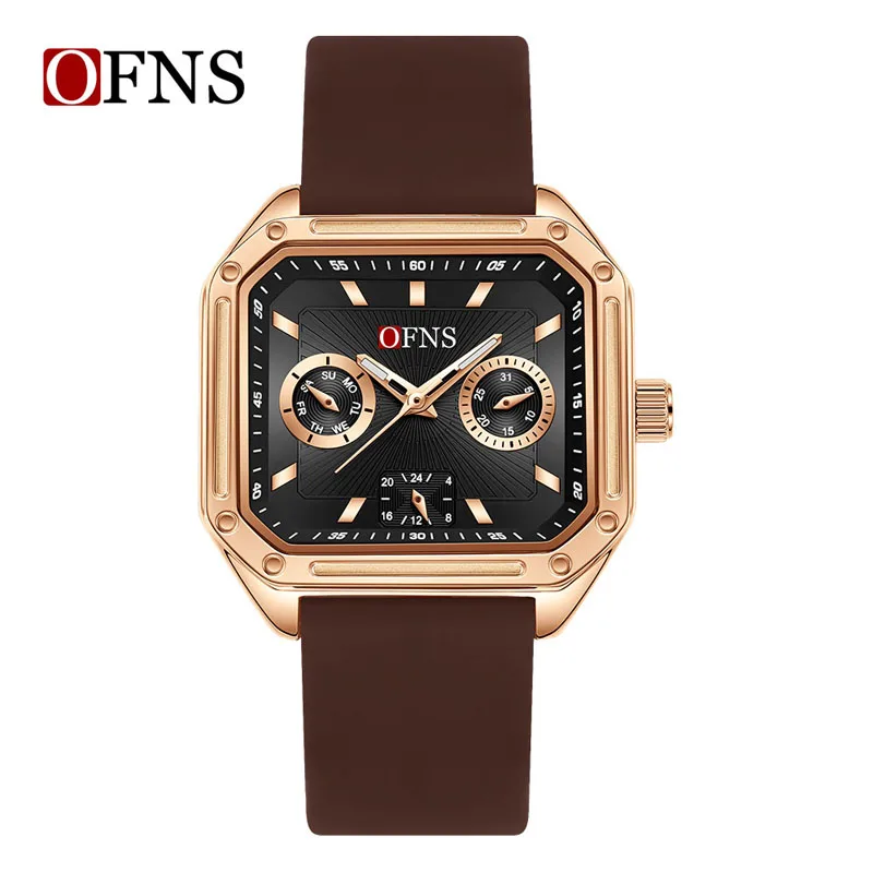 OFNS 1611 Quartz Watch Multifunctional Fashion Wristwatches Luminous Chronograph Calendar Unisex Students Watches reloj mujer