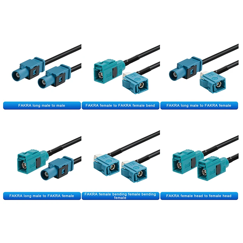 فقرا Z ذكر إلى فقرا Z أنثى 90 درجة جاك سيارة الملاحة GPS هوائي محول تمديد كابل RG174 RF ضفيرة محورية