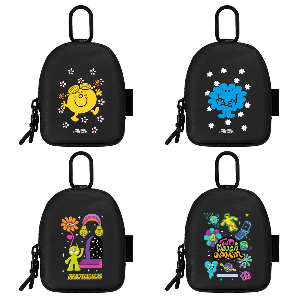 

MR MISS Functional Universal Earphone Earbuds Mini Storage Zipper Bag with Hook for AirPods Galaxy Buds