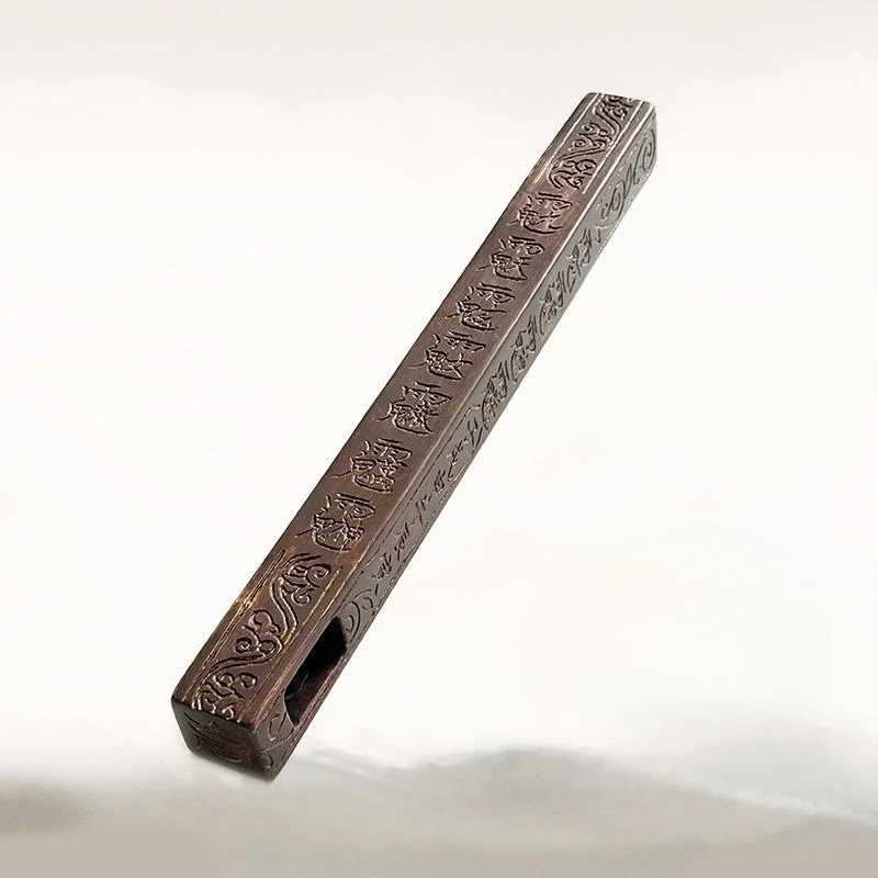 

Old French ruler Jiutian Xuannu and Liuding Liujia hand-mounted lightning strike jujube canopy ruler handle