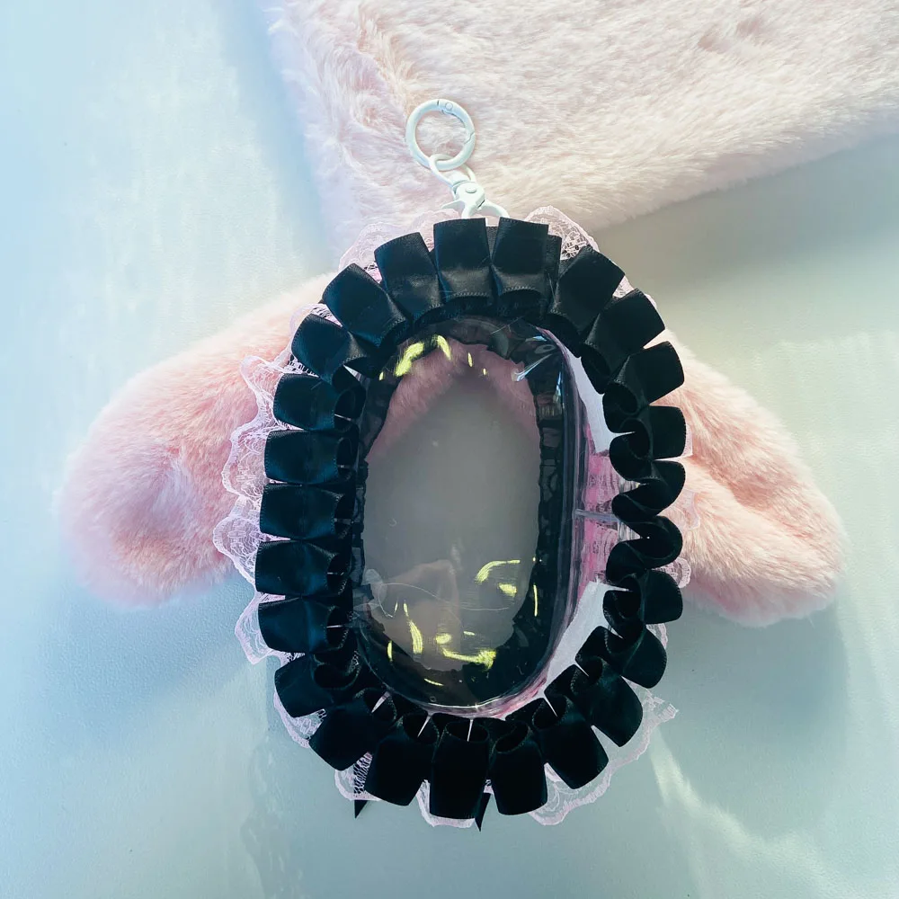 키 체인과 디스플레이 가방 10 cm 인형 아웃 가방 수제 레이스 수집가 블라인드 박스 케이스 보관 케이스 애니메이션 만화 인형 선물