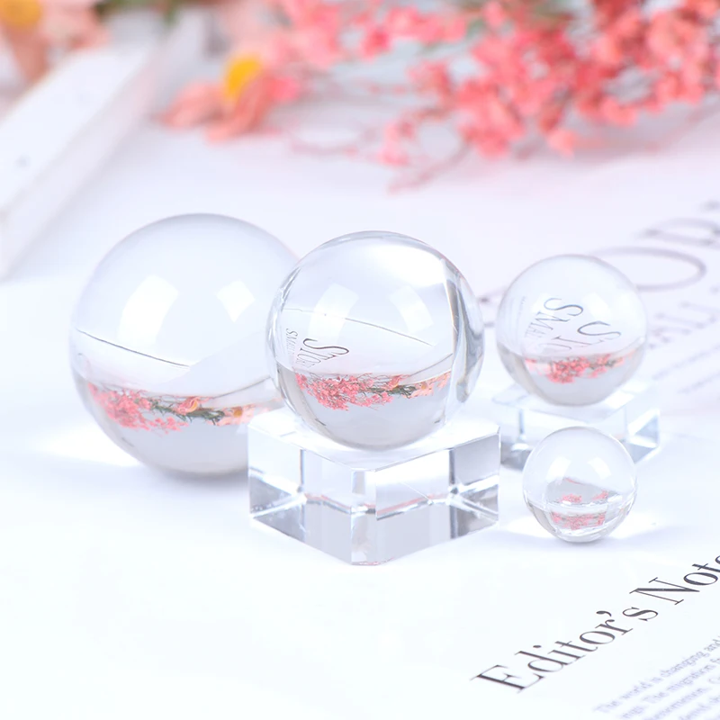 1Pc Clear Crystal Ball Quartz Healing Sphere Photography puntelli Home Room Decor