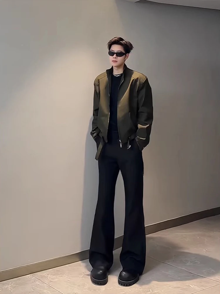 

Мужские брюки Bla Micro Flared: прямые, тонкие, летние, с эффектом драпировки, премиум-класса, для повседневной носки