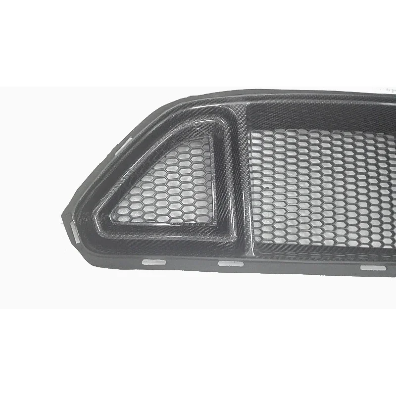 

High Quality R Style Carbon Fiber Front Bumper Grille Trim Cover For Mustang 2015-2017