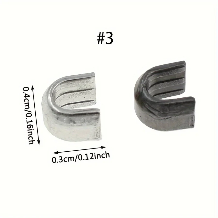 150PCS 3# U-shaped Zipper Repair Accessories To Prevent Slider Detachment, Suitable For Clothing Bag Fasteners DIY Repair Kit