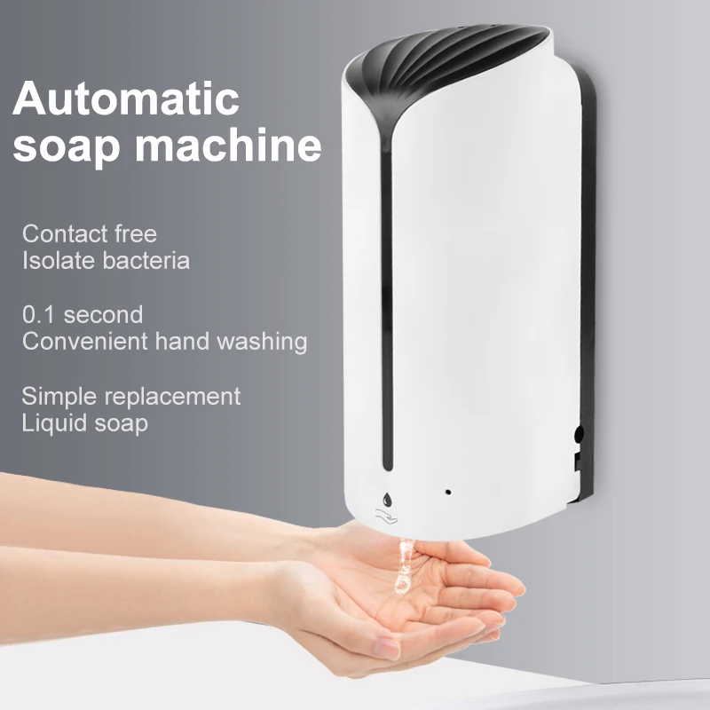 Wall Mounted Automatic Hand Sanitizier Mist Dispenser 1140ml USB Sensor Alcohol Sprayer for Hotel Use Plastic Modern Design