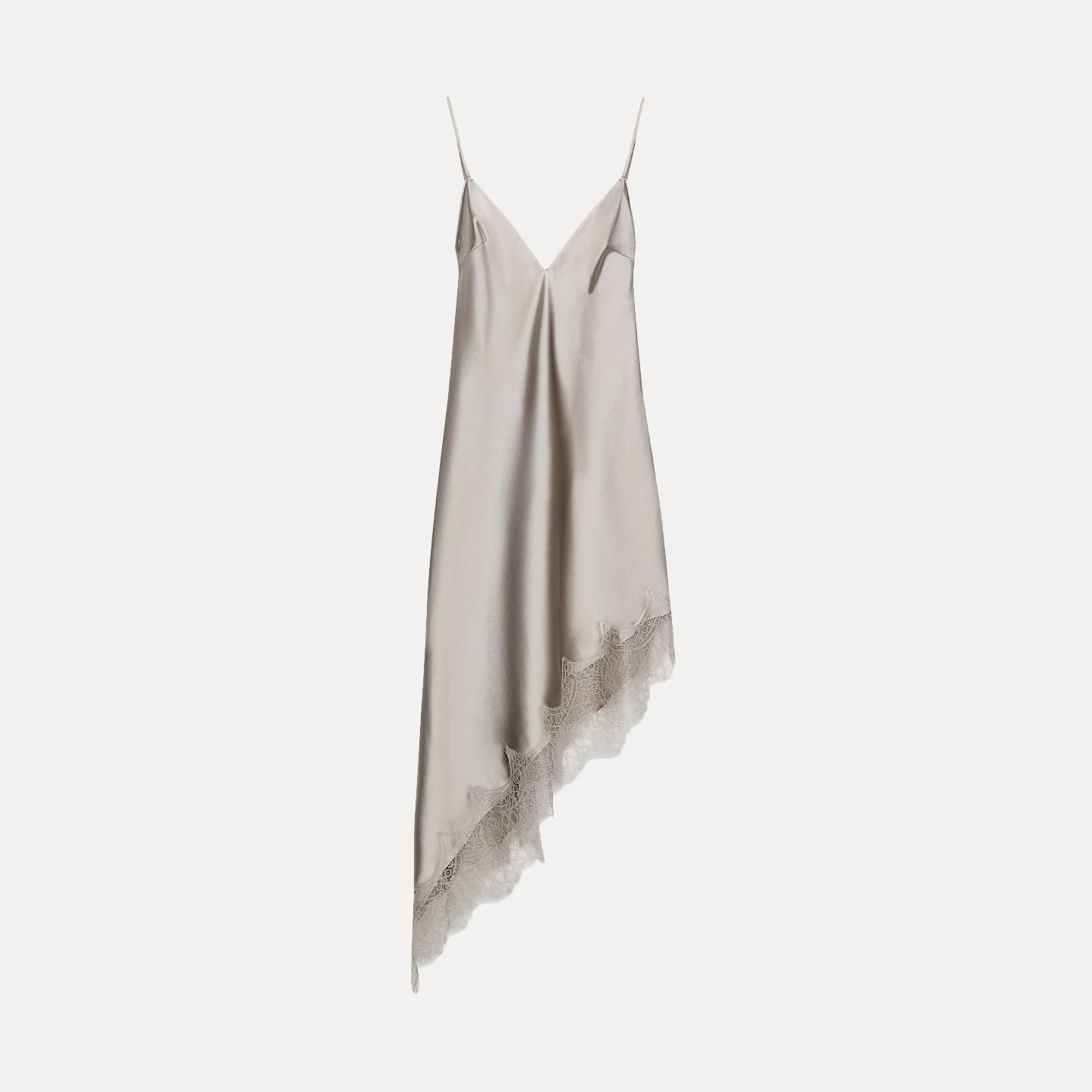 Z レディース アシンメトリーレースドレス 2025 新ファッション 個性的な高品質感覚 Vネック ノースリーブ カジュアル デイリードレス