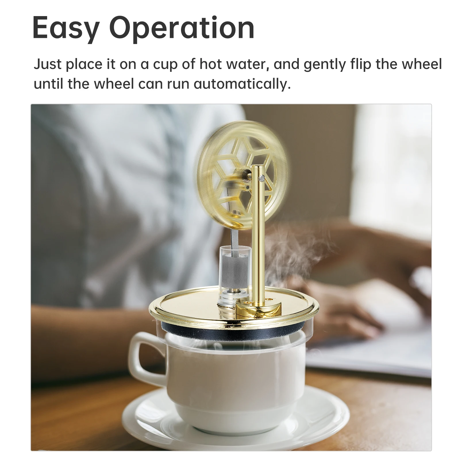 【New】Low Temperature Stirling Engine Assembled Educational Steam Heat Model for Classroom Teaching Experiment Alloy Parts Gift