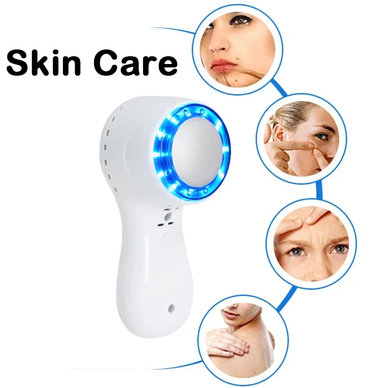 Skin Cooling Cold Hammer Machine Cold Compress Blue Photon Skincooler Facial Reduce Swelling Shrink Pore Ice Cooler Calming Care