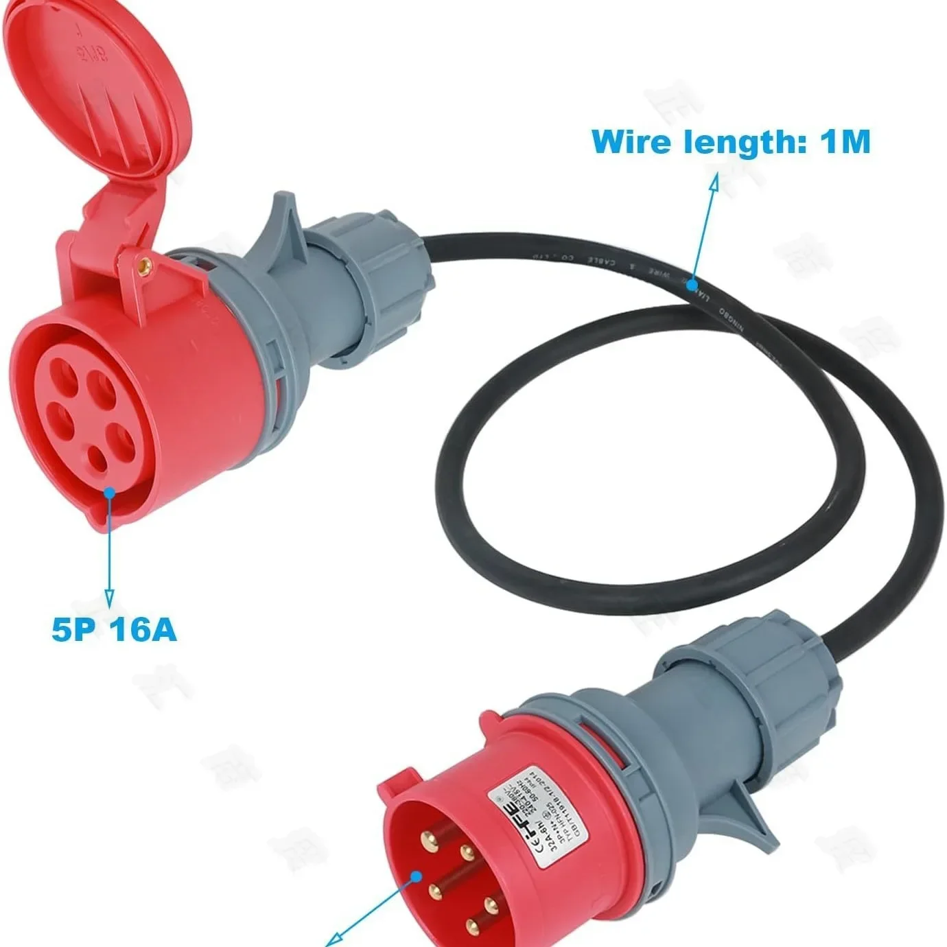 The Manufacturer Supplies 5P Plug Socket Extension Cable, Circuit Breaker 32A To 16A RV Extension Cable