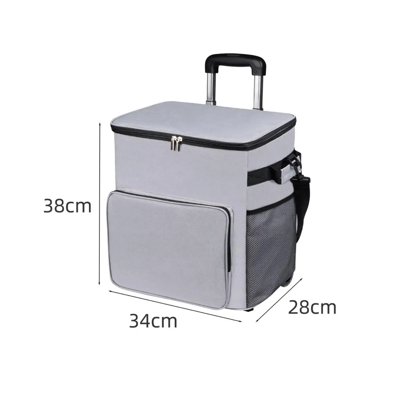 Portable Insulated Cooler Tote Bag for Picnic Camping Thermal Chiller with Shoulder Strap Oxford Cloth Food Drink Carrier