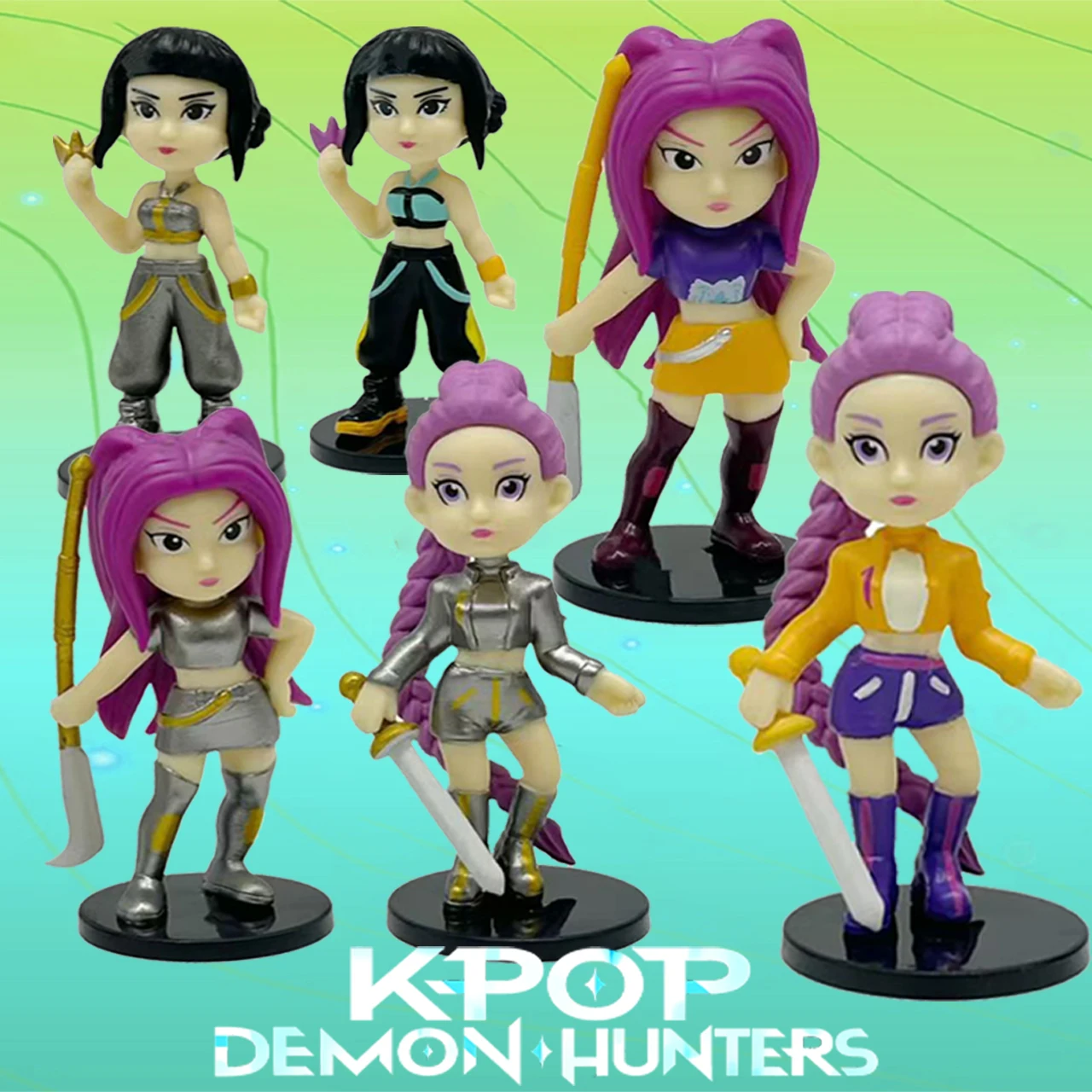 HEIßER 6 teile/satz mit box KPop Dämon Jäger Superstar Rumi Mira Zoe Acryl PVC Action Figure Spielzeug Anime Figur Puppe für Fans Geschenk
