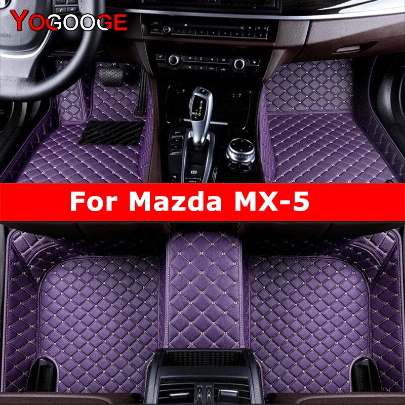 

YOGOOGE Custom Car Floor Mats For Mazda MX-5 3th 2005-2014 Auto Carpets Foot Coche Accessorie
