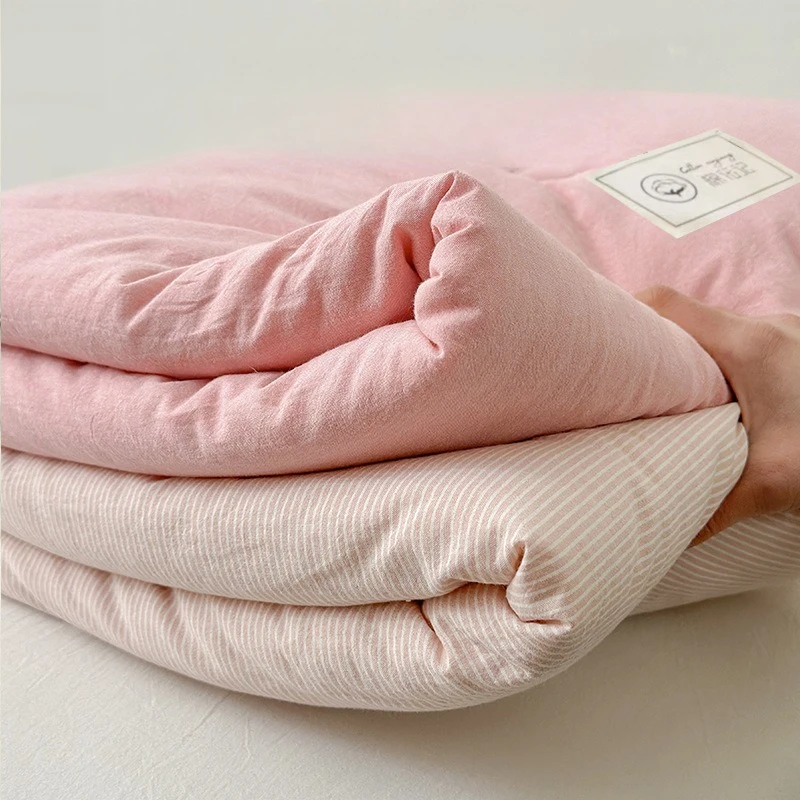 New Class A Washable Soybean Cotton Summer Cooling Quilt Yarn-dyed Washed Cotton Air Conditioning Quilt Fresh Breathable Bedding