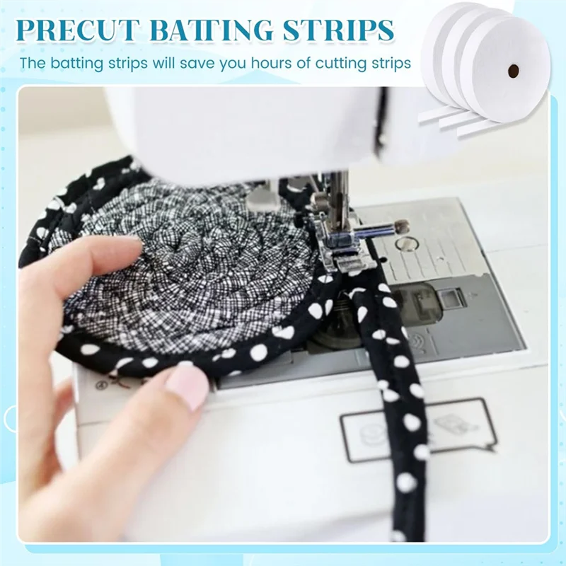 

A44Z-полоска для ватина, 2 1/4 дюйма x 50 ярдов, ватный валик из флиса для одеял, перфорированная игла с 4 тканевыми трубками