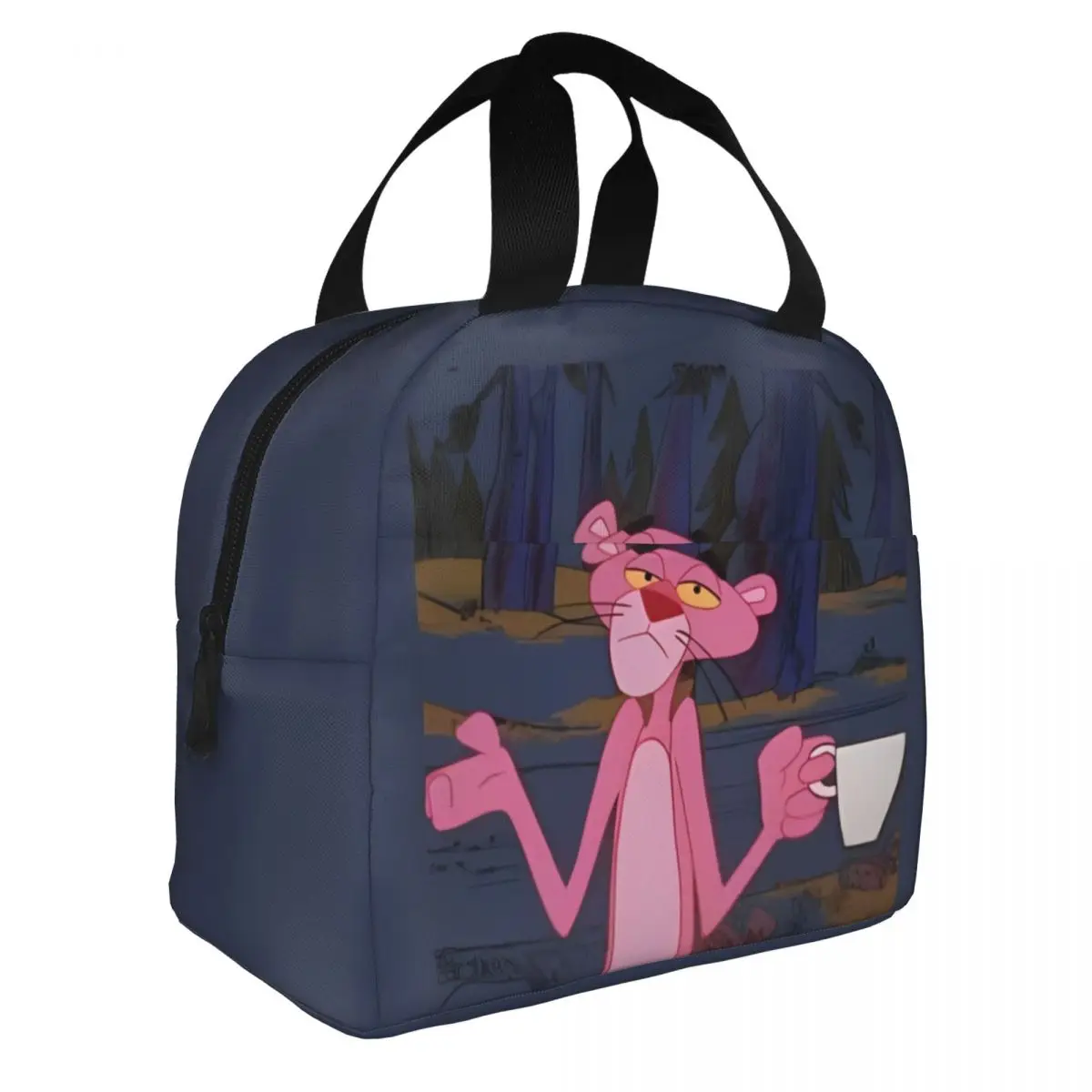 Pink Panther Drink Insulated Lunch Bag Cooler Bag Lunch Container High Capacity Tote Lunch Box Bento Pouch School Outdoor