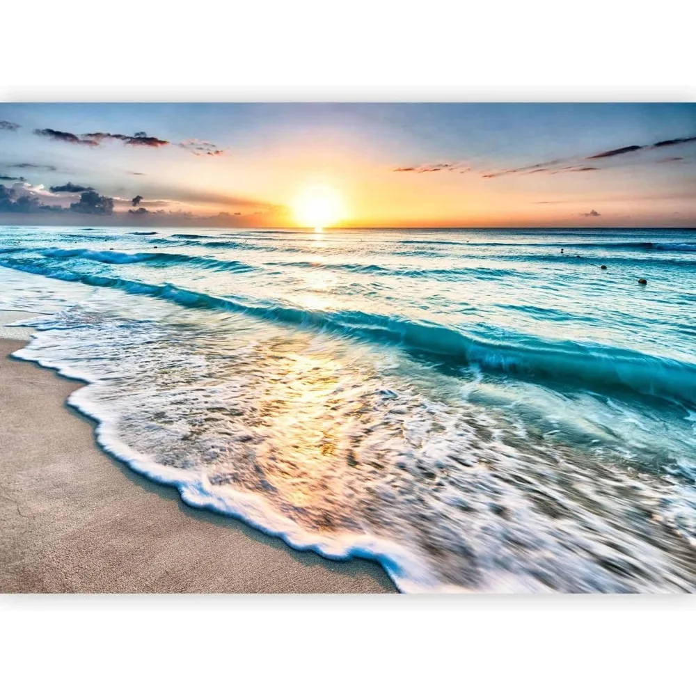 

Peel and Stick Wallpaper Beach Sea Sunset Mural Removable Self Adhesive Large Wall Decoration Nature Landscape Print