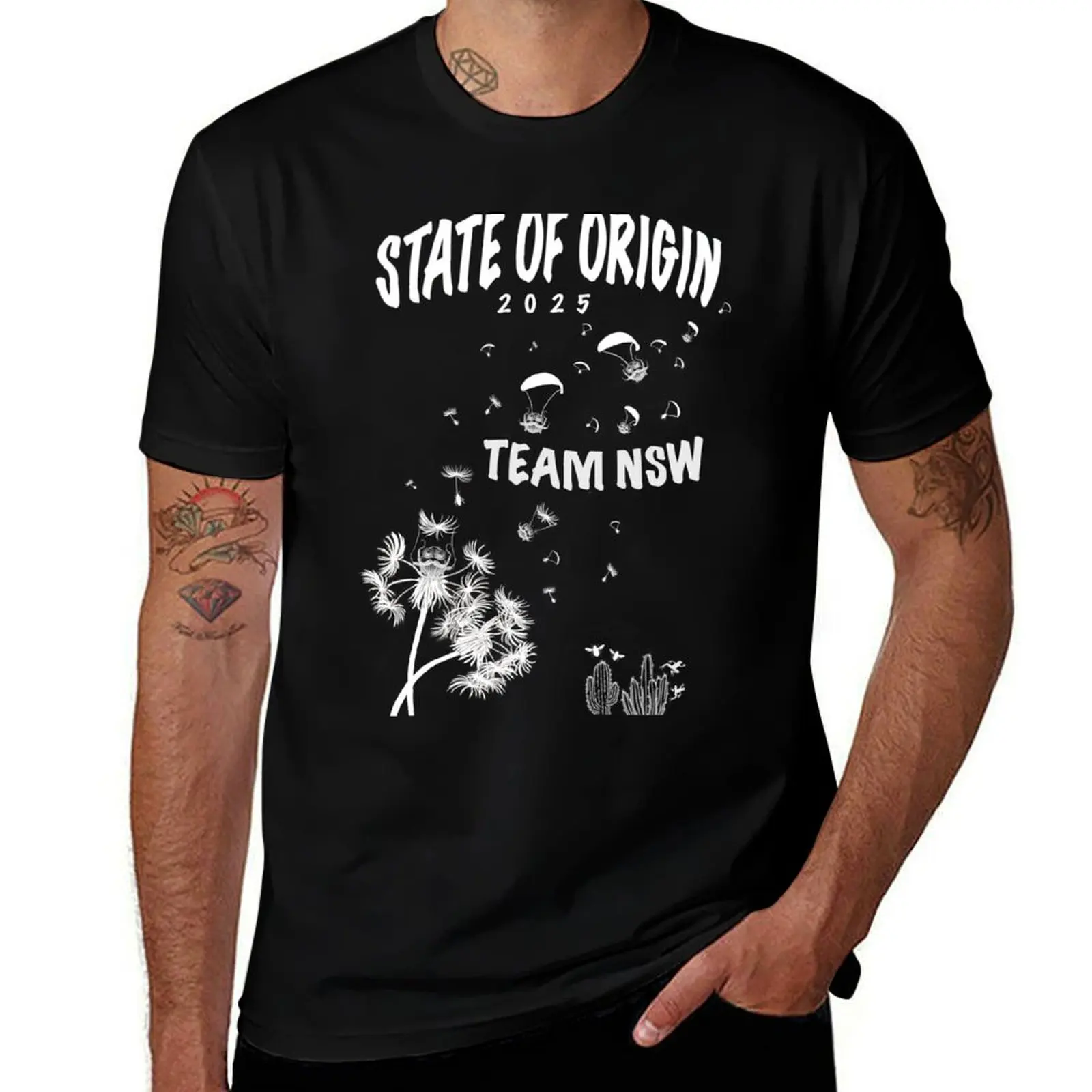 

2025 NSW Cockroaches - Paragliding State of Origin - White T-Shirt graphic shirts fashion shirts plain mens clothes