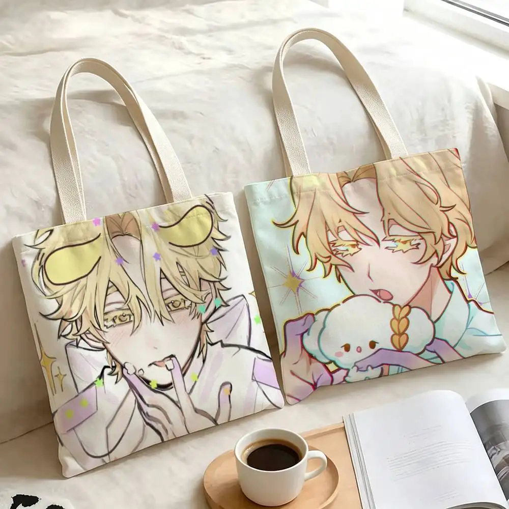 L-Luka Alien Stage Storage Bags Double-Sided Print Large Tote Bag Durable Beach Picnic Foldable Gift Eco