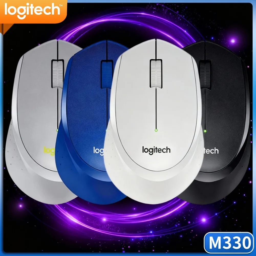 Logitech M330 Silent Wireless Mouse Precise Pointer Control Support Accurate Work On Form Filling And Spreadsheet Operation