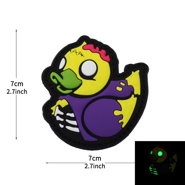 Yellow Duck I CHOOSE VIOLENCE PVC Patch Big Goose Tactical Morale Badge Frog Armband Hook&Loop Violence Peace Backpack Stickers