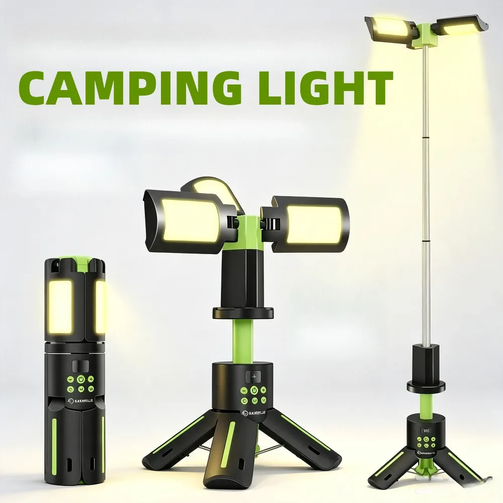 5000LM Collapsible LED Camping Lantern Portable USB Rechargeable with Magnetic Base 9 Color Lights Outdoor Emergency Lighting