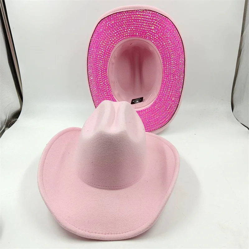 Cowboy Series Western style Cowboy Women's Hat Men's Retro Men's Panama Cowboy Jazz Hat Men's Hat Water Diamond Sombrero Hombre image 3