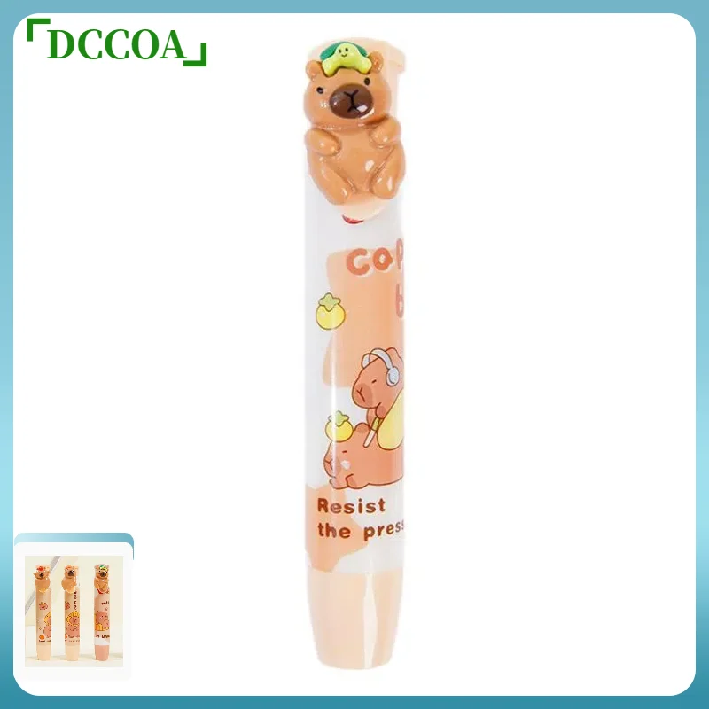 

1Pcs Retractable Pressing Pencil Eraser Capybara Soft Clean Eraser Mechanical Eraser Student Stationery Office Supplies