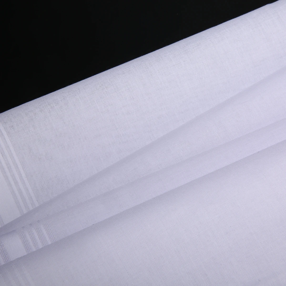 5pcs New White Pocket Cotton Handkerchiefs Reusable Hankie Hanky Special Square Shape Design With Stripe Men 40*40cm