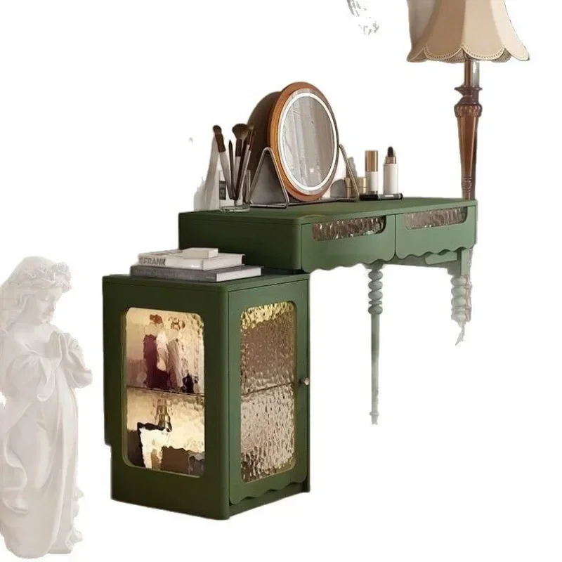

Solid wood dresser French retro small apartment master bedroom antique makeup table integrated