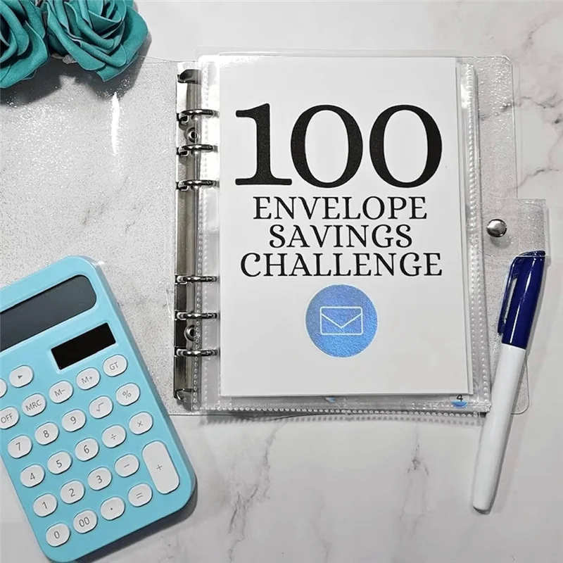 Professional Money-Saving Challenge Kit, 100 Envelope Challenge Binder For Saving 5050 Cash Envelopes For Budget Planning Easy I