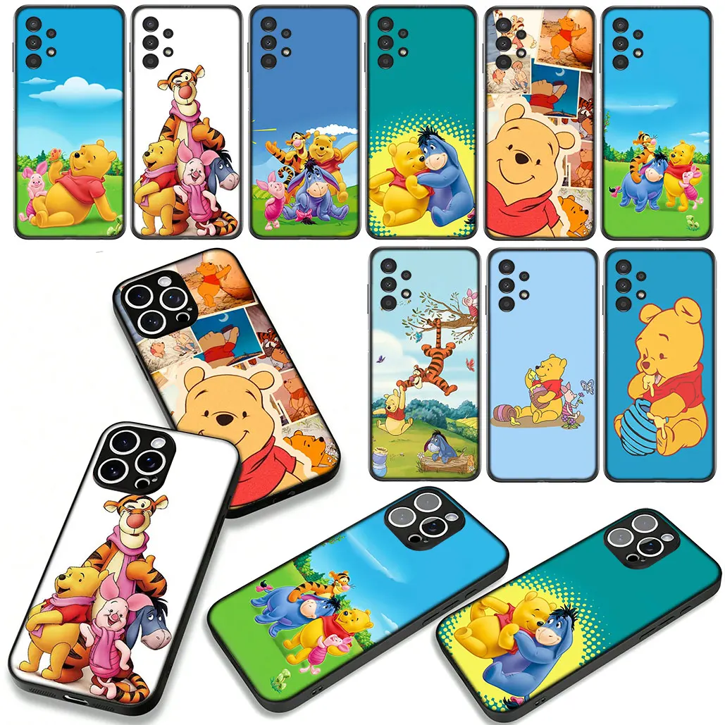Чехол для телефона Winnies Bear Poohs для OPPO A40 A60 A80 A18 A16 A17 A38 A78 A79 A54 A57 A58 5G A3 Pro A96 A15 A12 Корпус