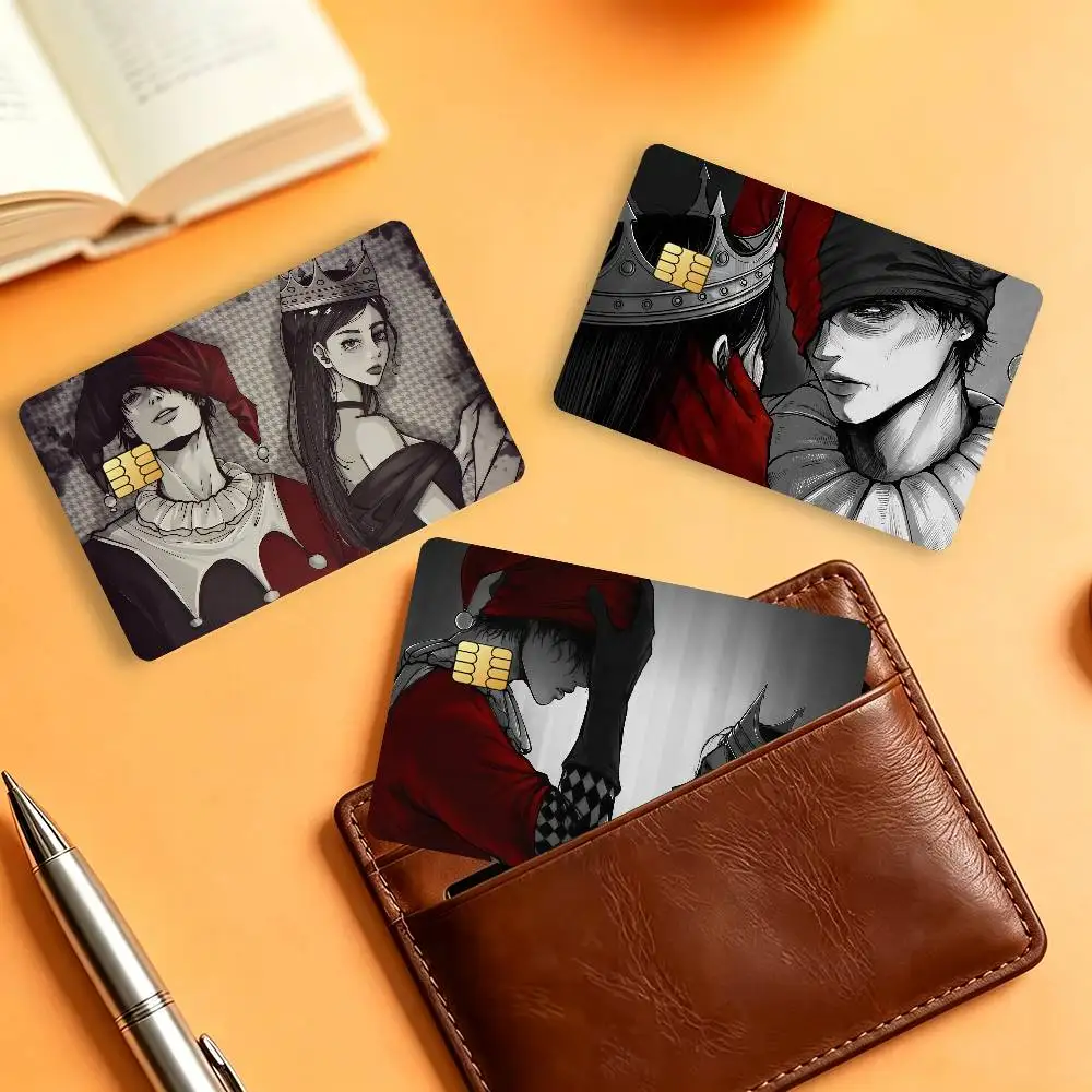 Art J-jestermanga And P-Princess Waterproof Card Stickers For Credit Cards Debit Cards And Transit Cards 4pcs