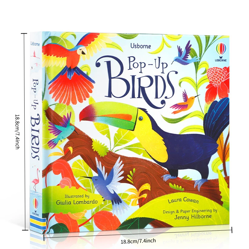Pop-Up Birds 3D Lift-the-Flap Book, English Picture Book for Toddlers, Early Educational Storybook,Bedtime reading materials