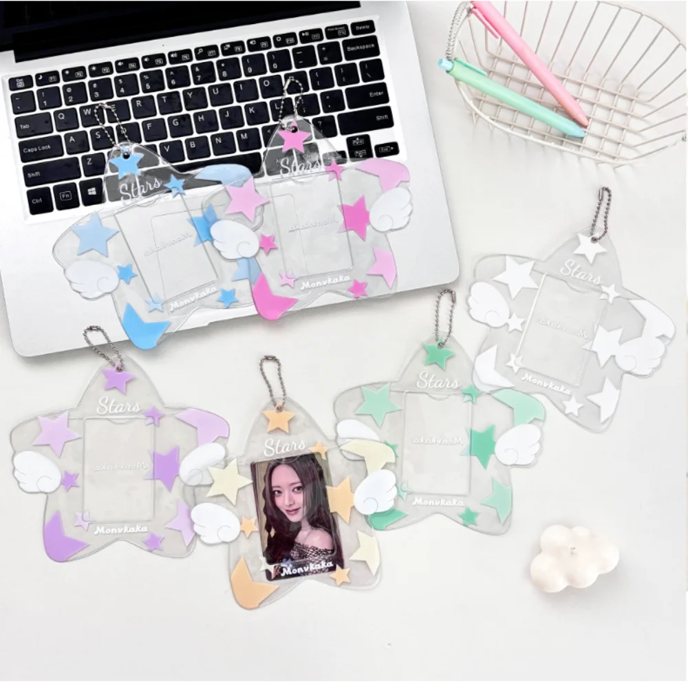 

Photo Card Holder Lightweight Pvc Card Holder Star-Shaped Card Sleeve Transparent For Trading Cards Id Cards Membership Cards