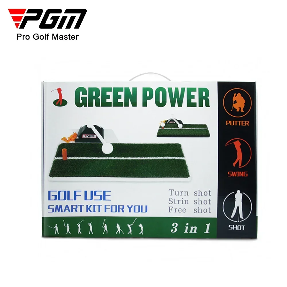 PGM Golf Practice Swing Mat PP Turf Golf Hitting Pad Thickened Golf Rod Trainer Mat Multifunctional Indoor Swing Training Device