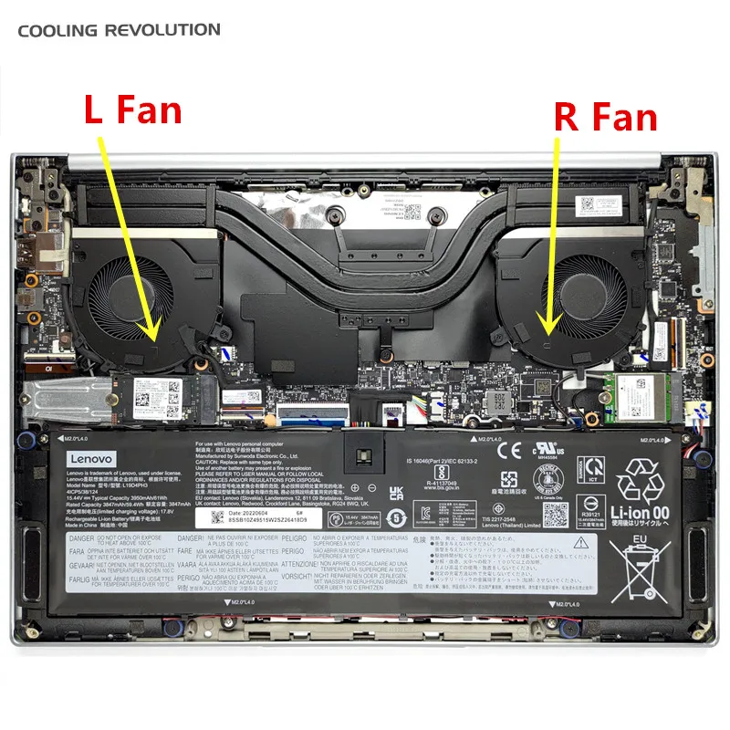 Novo ventilador de refrigeração original para laptop para 5F10S13924 ND65C13/14 Lenovo Yoga Slim 7 Pro 14 14ARH5 14IHU5 14IAP7 14IAH7 14ARH7 14ACH5