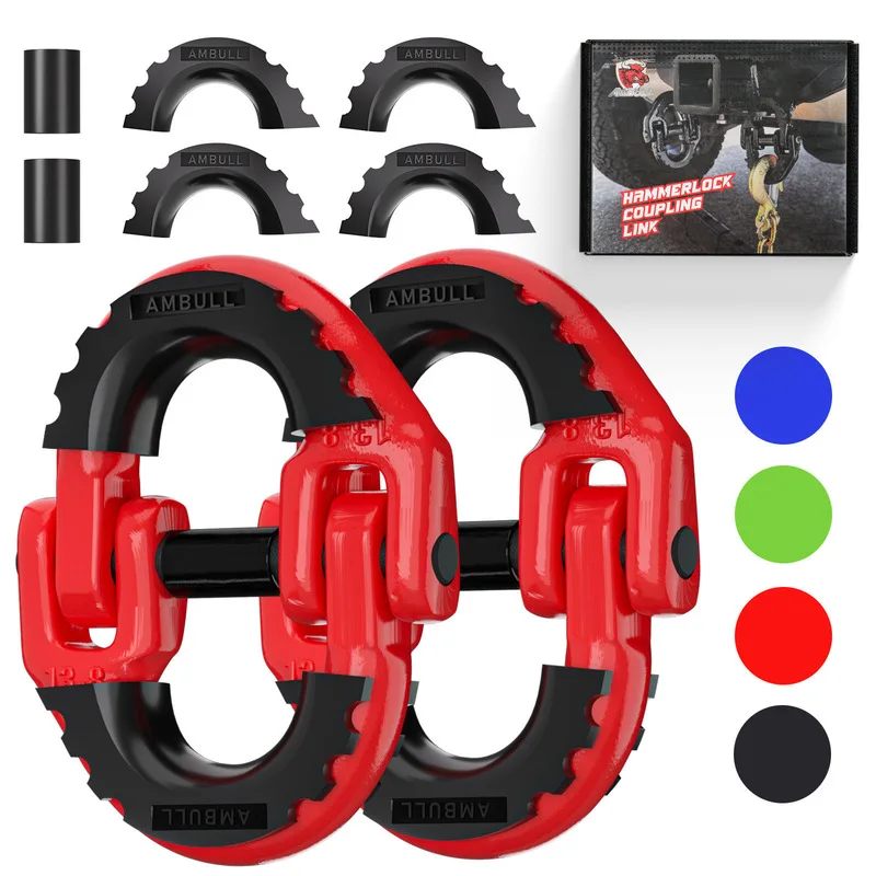 G80 Alloy Steel Bow Shackle, Heavy Duty Butterfly Double Ring Shackle for Lifting, Recovery and Safety Connections