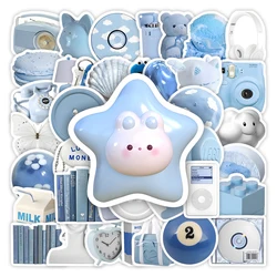Aesthetic Vintage Blue Style Stickers DIY Kids Toys Gift Decorative Decal for Laptop Phone Scrapbook Diary Luggage Waterproof