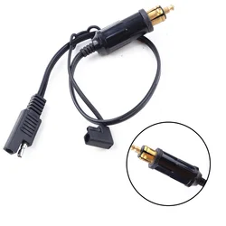DIN Hella Powerlet Plug To SAE Adapter Connector Cable 12-24V 10A Black For For For BMW Motorcycle With SAE Adapter Connector