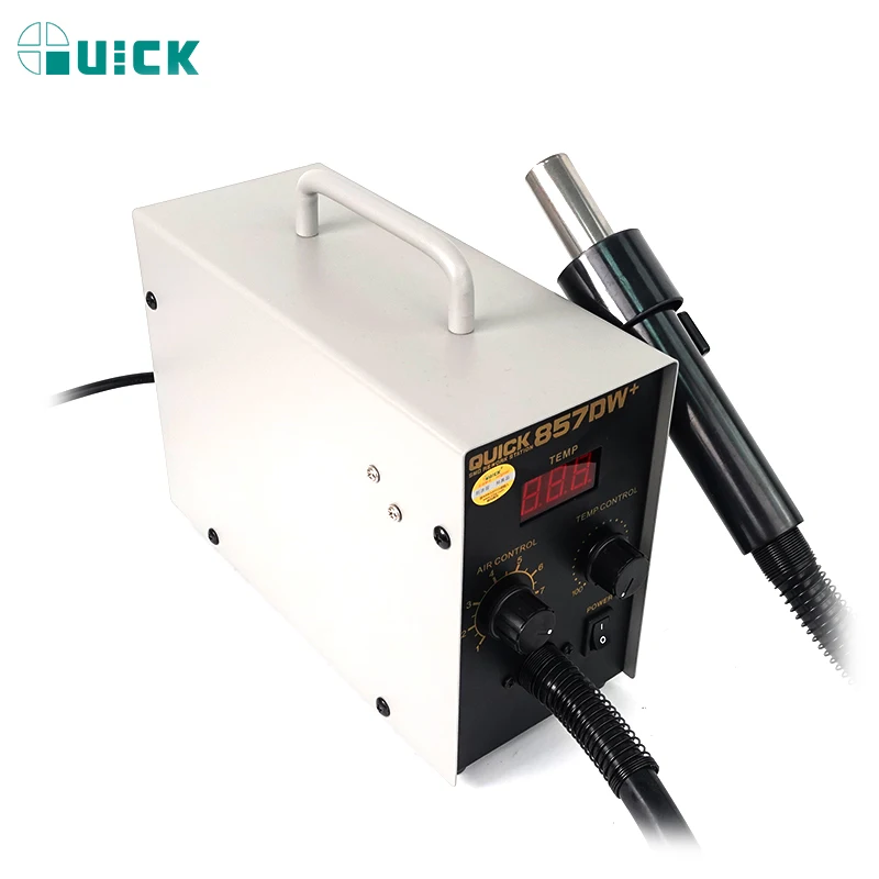 QUICK 857DW + интеллектуальная станция для распайки горячим воздухом с двойным выхрением тока для SMD PCB BGA, сварочная станция, ремонт, инструменты для распайки