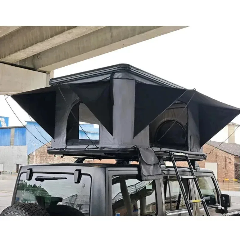 

Large Hard Shell Rooftop 4 Person Folding with Awning Roof Top Car Family Camping Outdoor Tent Waterproof SUV Vehiclesn