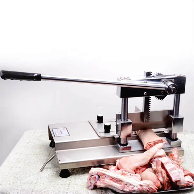 Stainless Steel Manual Frozen Ribs Chicken Meat Bone Cutting Cutter Machine