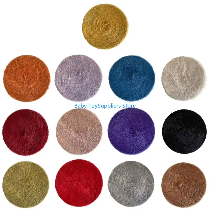 

R1WF модная шапка художника из меха кролика, классический берет в Корейском стиле для женщин и девочек, уличная одежда, зимняя