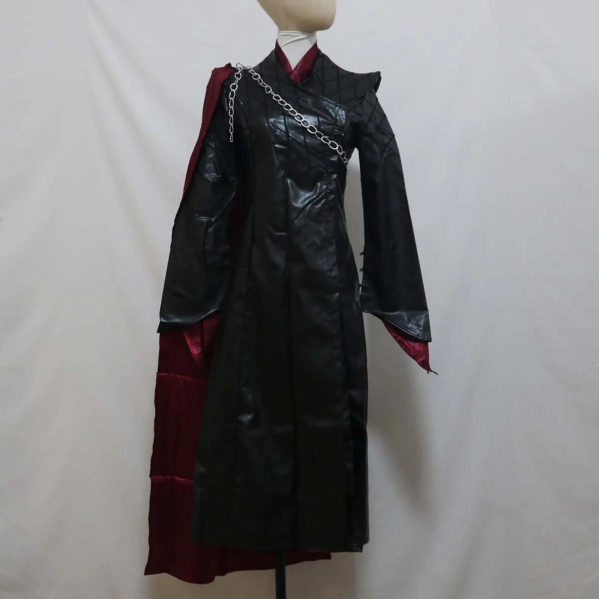 daenerys leather dress Women Queen Cosplay TV House Dragon Cosplay Costumes Black Uniforms Outfit Or Wig closet_124743