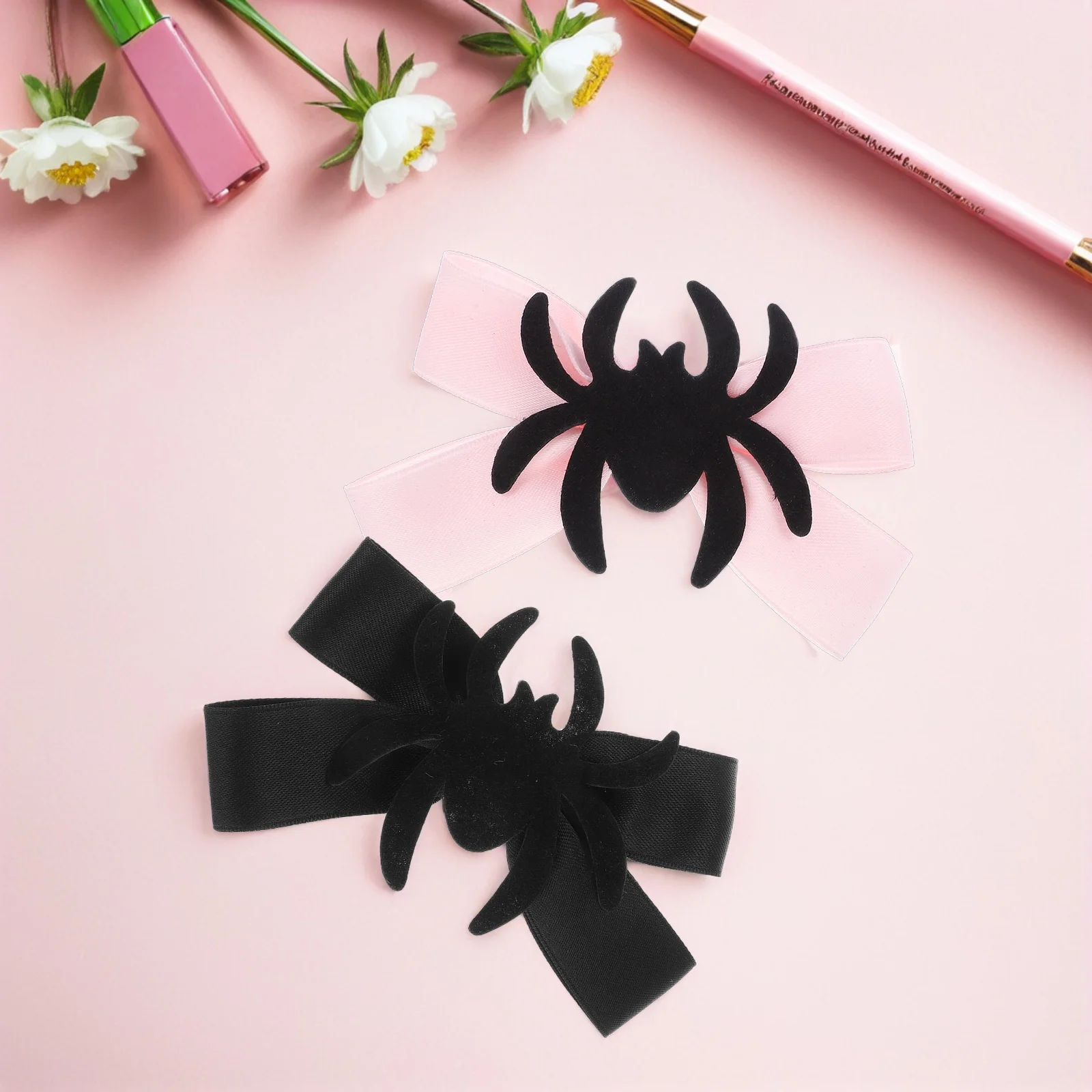 

3Pcs Halloween Spider Bow Hair Clips Cute Side Bang Barrettes for Festival Costume Parties Cosplay Accessories
