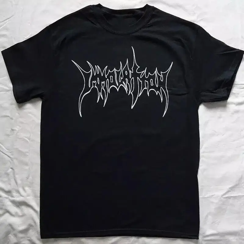 

Immolation Band logo T Shirt S 5Xl black All sizes short sleeve