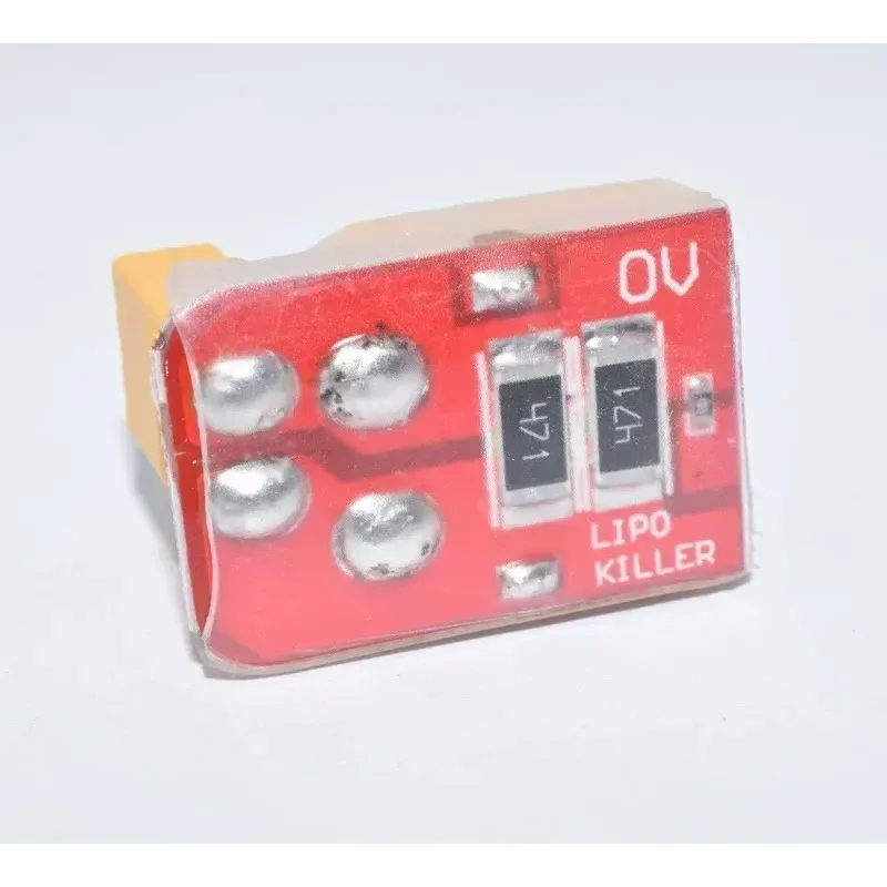 JHEMCU 0V Lipo Killer Discharger XT30/XT60 Male Plug 26x16x18mm for RC Lipo Battery Safe Storage FPV Drone Car Boat Model