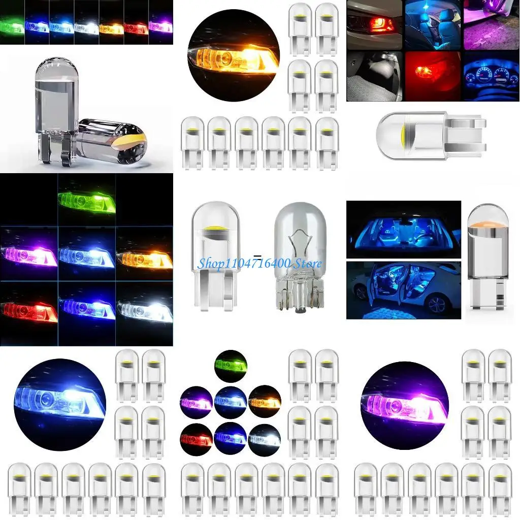 

y1gd T10 LED Bulbs Canbus- Car Interior Map Dome Courtesy Lights Parking Light Auto Side Lamp Glass for Shell 10